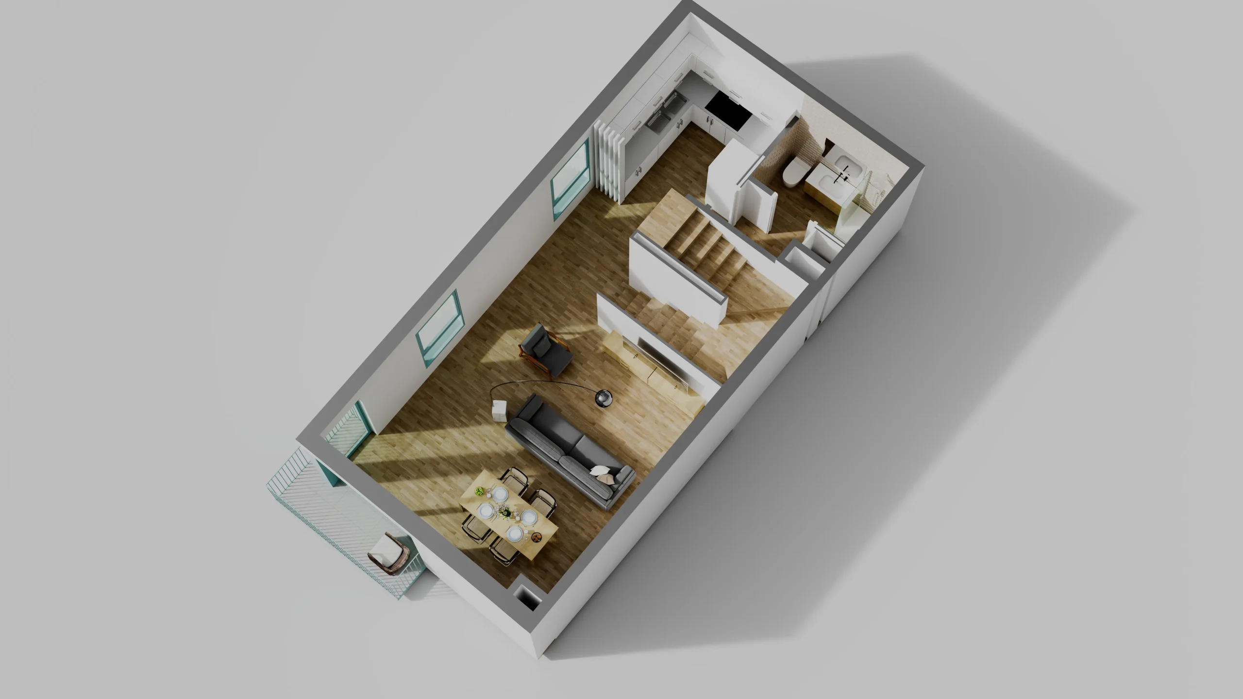 Render Interior Residencial Rubí
